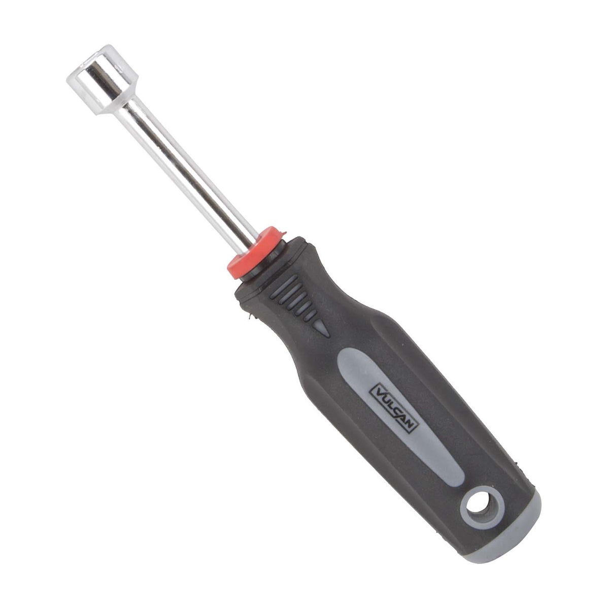 Vulcan MC-SD44 Nut Driver, 12 mm Drive, 7 in OAL, Cushion-Grip Handle, 3 in L Shank, Magnetic Tip, PP &amp; TPR Handle