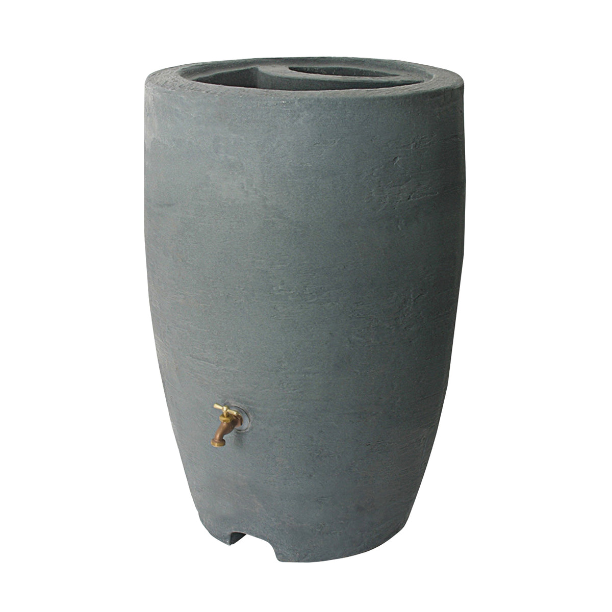 Algreen 86302 Rain Barrel, 50 gal Capacity, Plastic, Charcoal