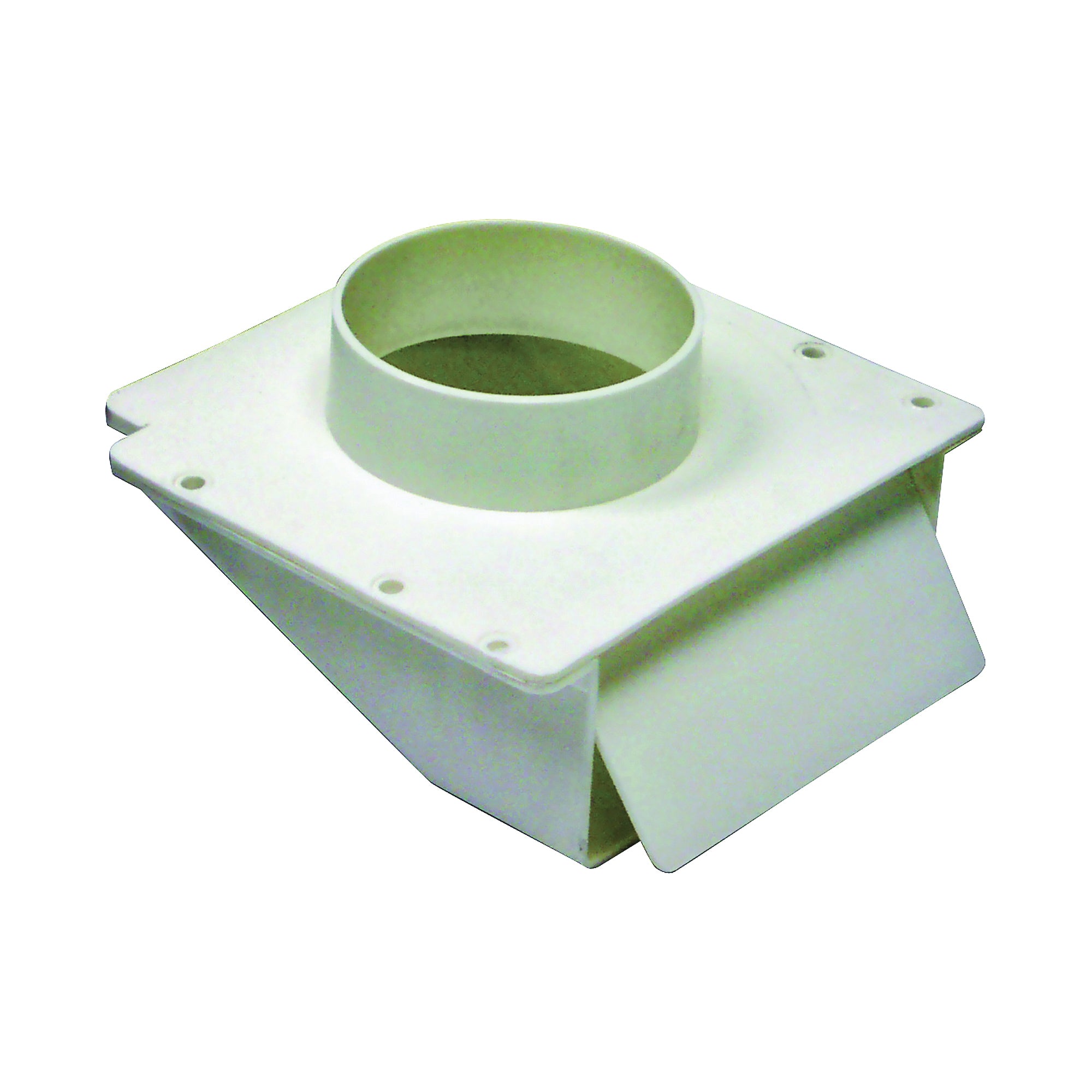 Lambro 143W Under Eave Vent, 5-3/4 in W Hood, 2-1/4 in H Hood, 4 in Duct, Plastic Hood