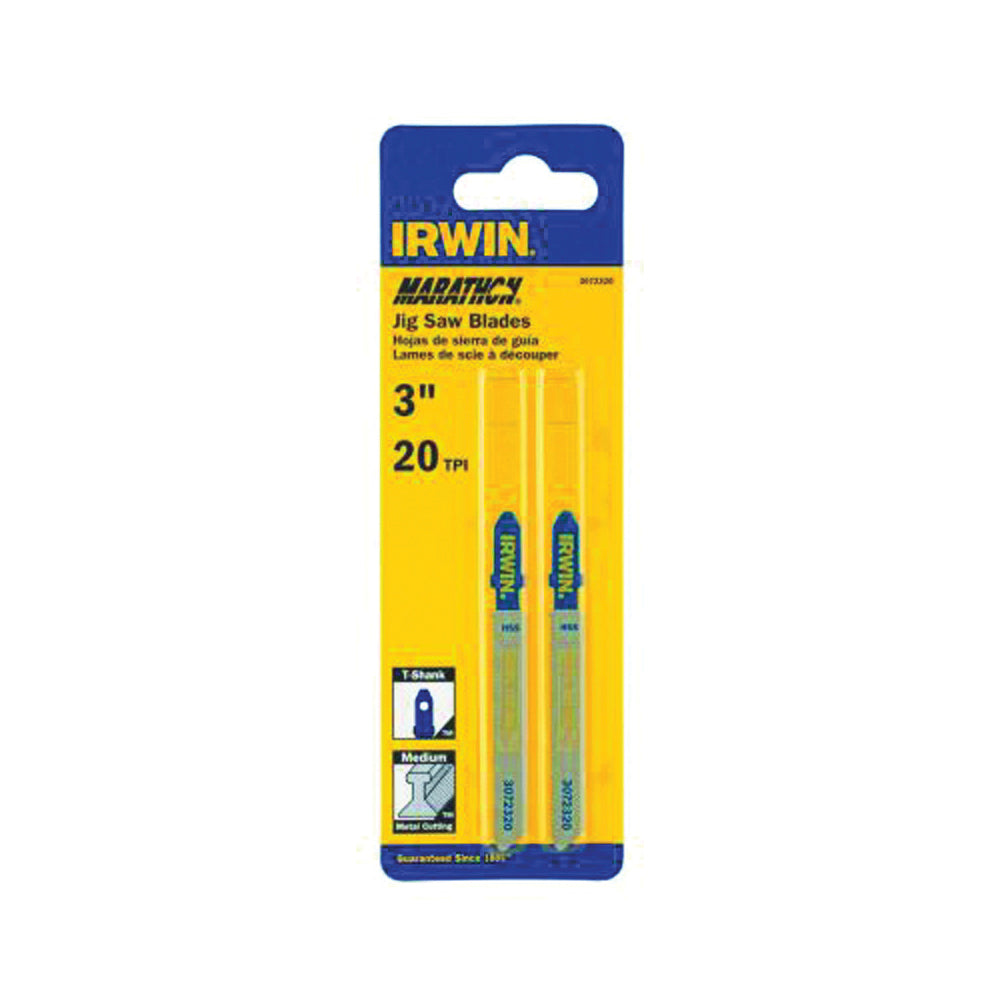 IRWIN 3072320 Jig Saw Blade, 3 in L, 20 TPI