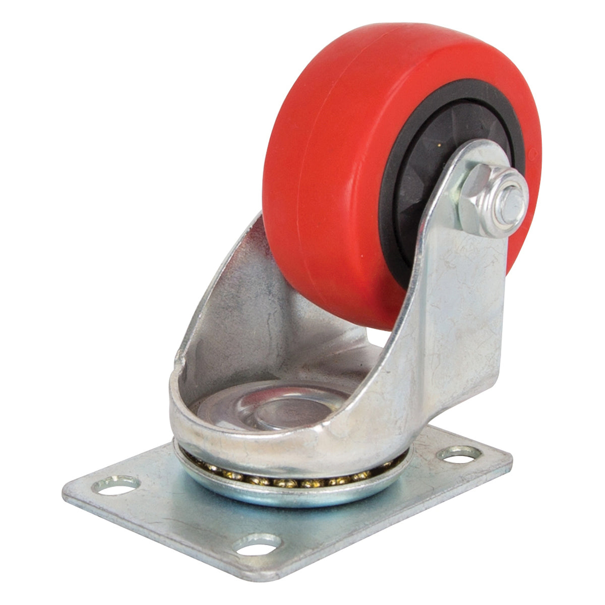 ProSource JC-383-G Swivel Caster, 3 in Dia Wheel, Polyurethane Wheel, 176 lb, Steel Housing Material