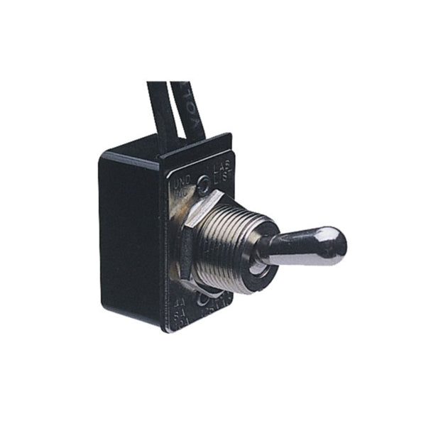 CALTERM 41720 Toggle Switch, 75 A, 6/28 VDC, Lead Wire Terminal, Black