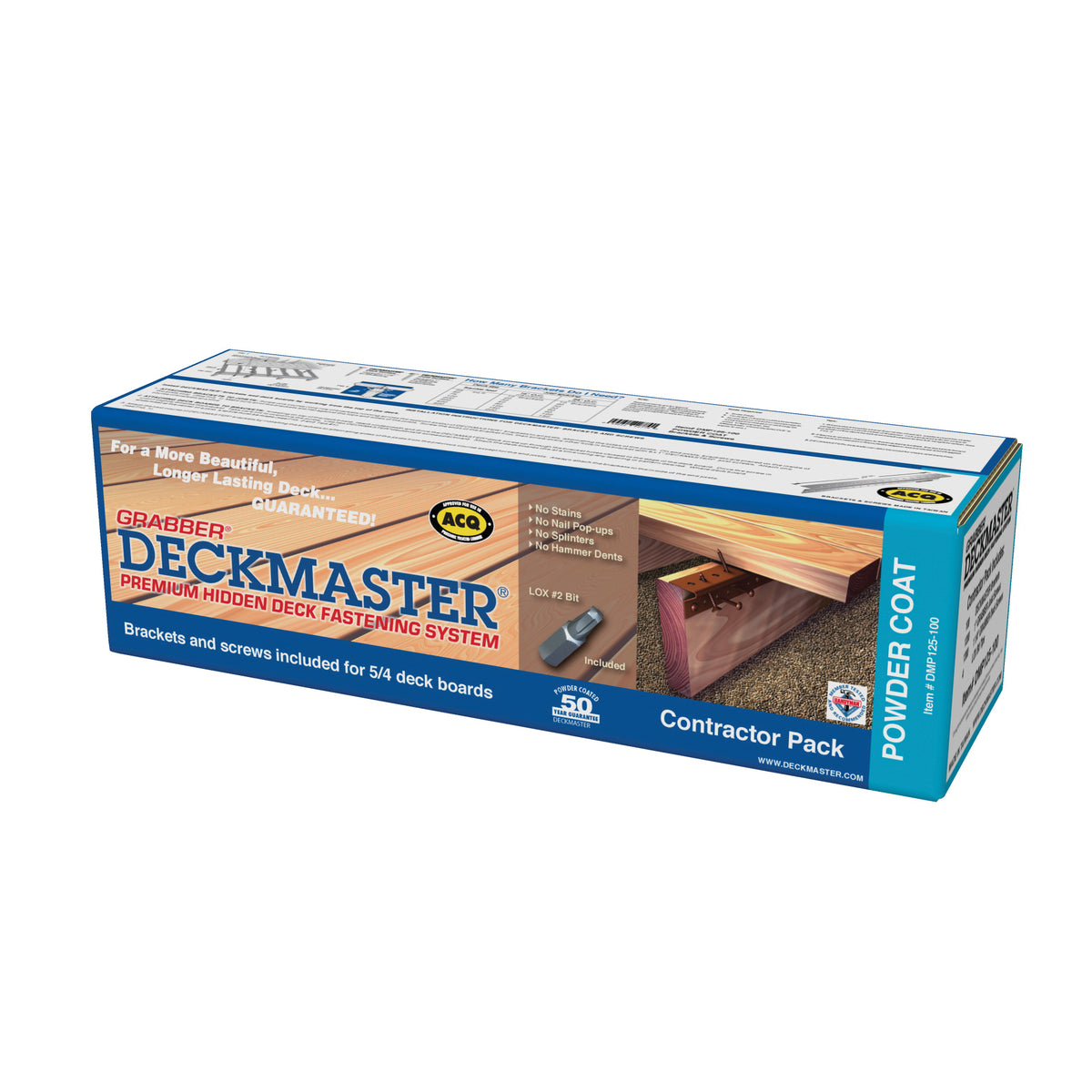 Grabber Construction Deckmaster Series DMP125-100 Hidden Bracket, Powder-Coated