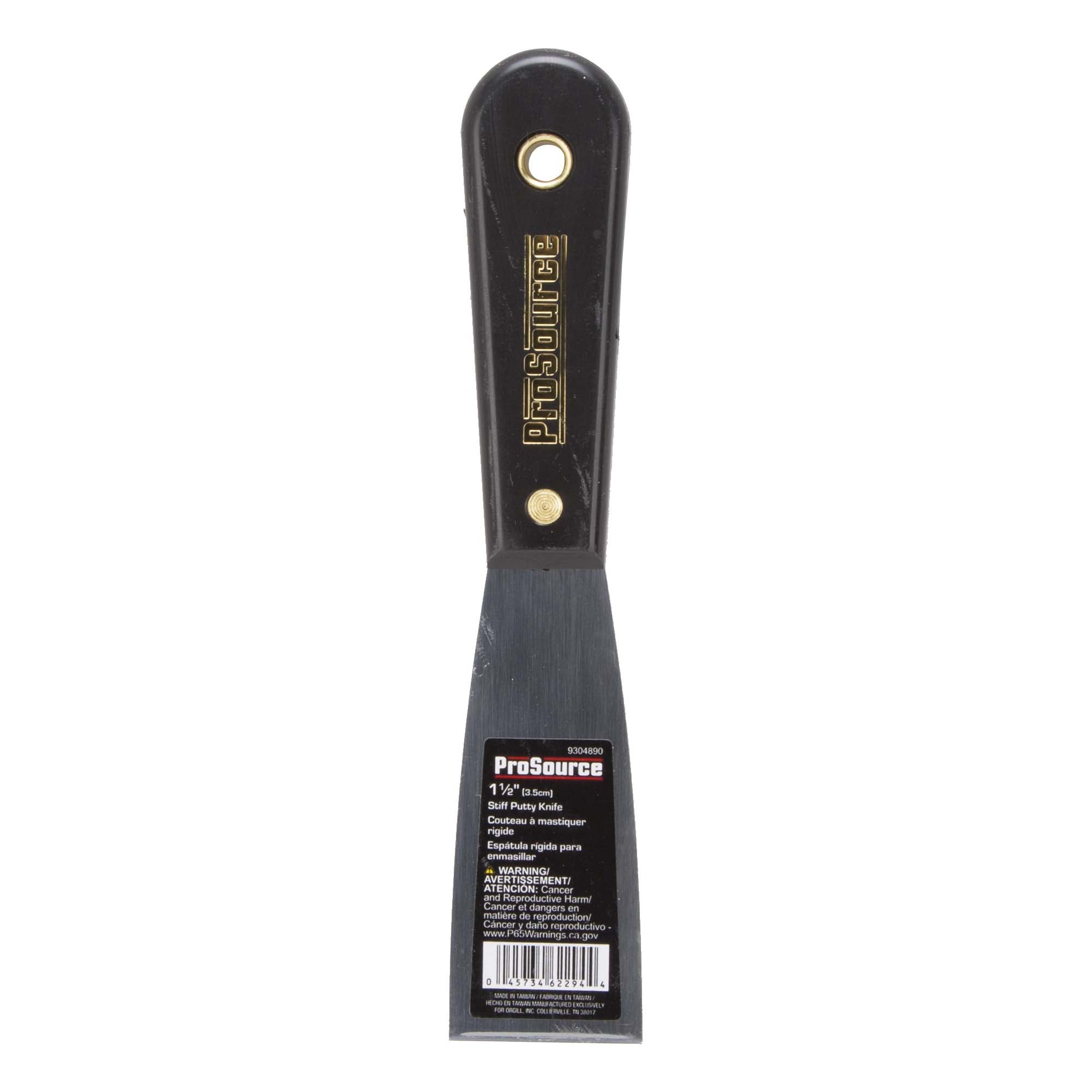 ProSource 01031-3L Putty Knife with Rivet, 1-1/2 in W HCS Blade