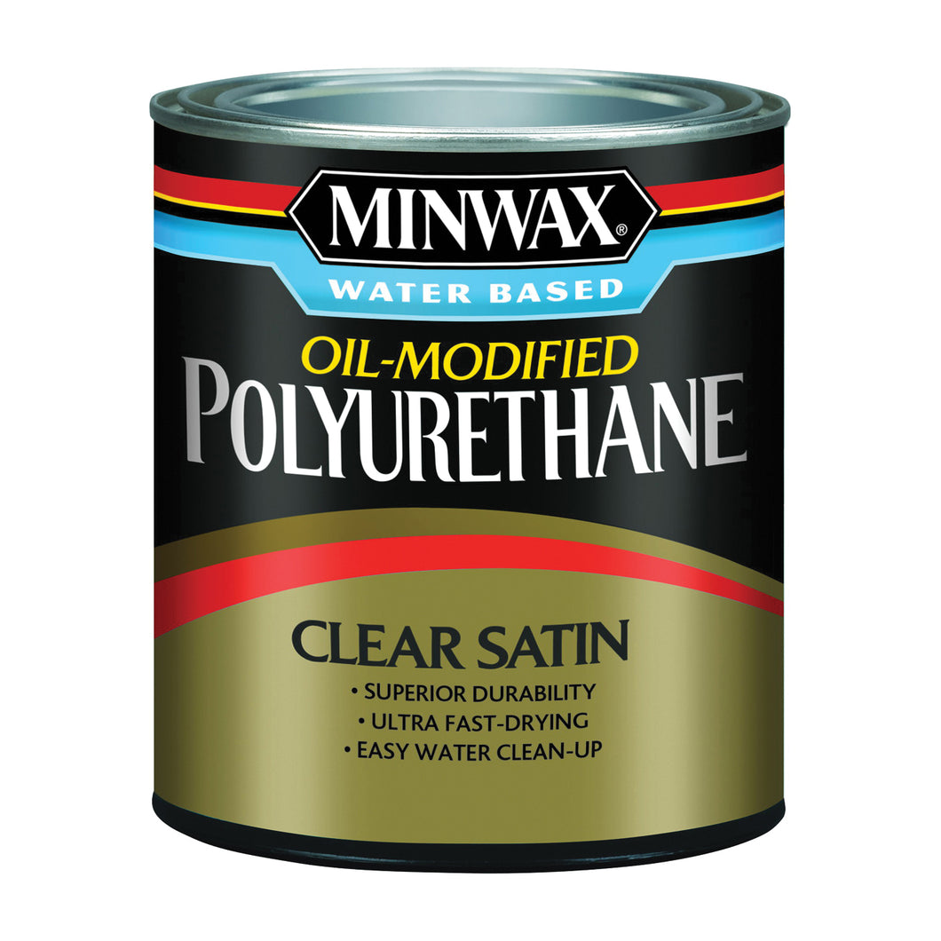 Minwax 230254444 Polyurethane, Liquid, Clear, 0.5 pt, Can