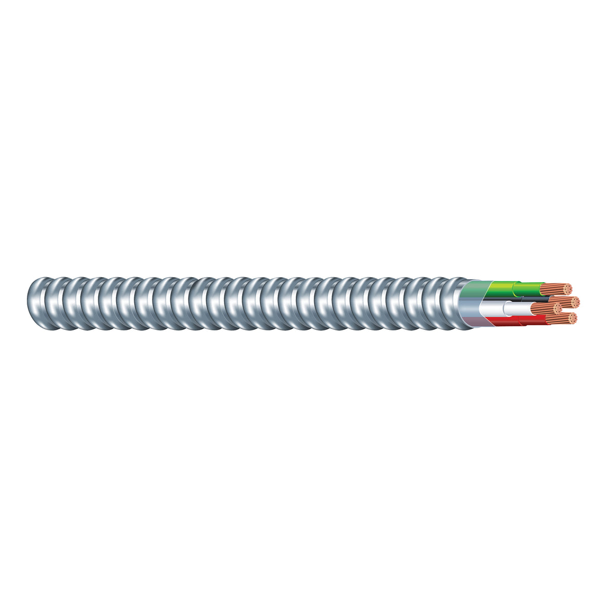 Southwire Armorlite 68583401 Armored Cable, 12 AWG Cable, 3 -Conductor, Copper Conductor, THHN/THWN Insulation