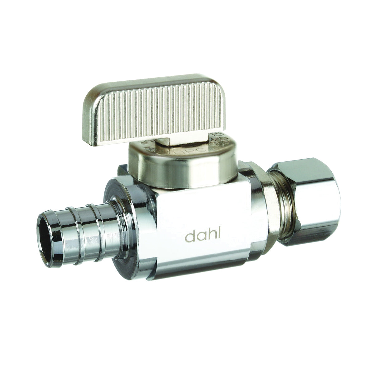 DAHL 511-PX3-31-BAG Ball Valve, 1/2 x 3/8 in Connection, Crimp x Compression, 250 psi Pressure, Manual Actuator