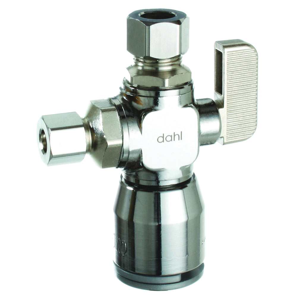 DAHL 511-QG3-31-31 Ball Valve, 1/2, 3/8 x 3/8 in Connection, Compression, 125 psi Pressure, Manual Actuator, Brass Body