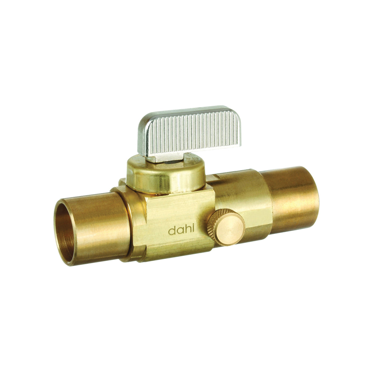DAHL 521-13-13D-BAG Stop and Isolation Valve, 1/2 x 1/2 in Connection, Solder x Solder, 250 psi Pressure, Brass Body
