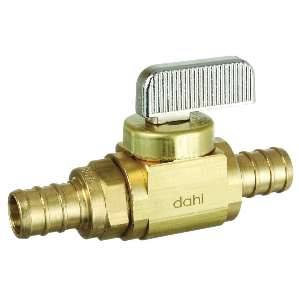 DAHL 521-PX3-PX3-BAG Stop and Isolation Valve, 1/2 x 1/2 in Connection, Crimp, 250 psi Pressure, Manual Actuator