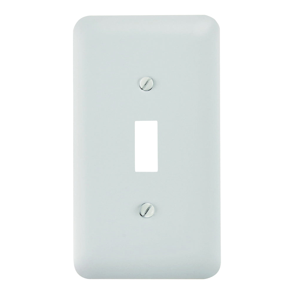 Amerelle 935TW Wallplate, 5 in L, 2-13/16 in W, 1 -Gang, Steel, White