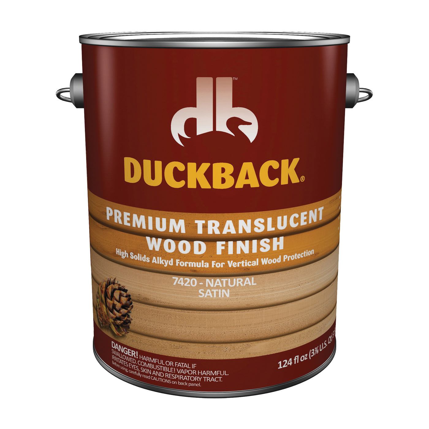 Duckback SC0074204-16 Wood Finish, Satin, Natural, Liquid, 1 gal
