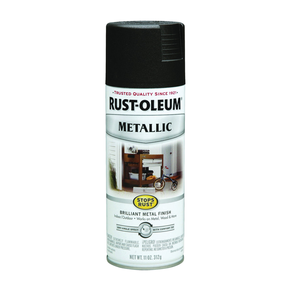 RUST-OLEUM STOPS RUST 248636 Metallic Spray Paint, Metallic, Oil-Rubbed Bronze, 11 oz, Aerosol Can
