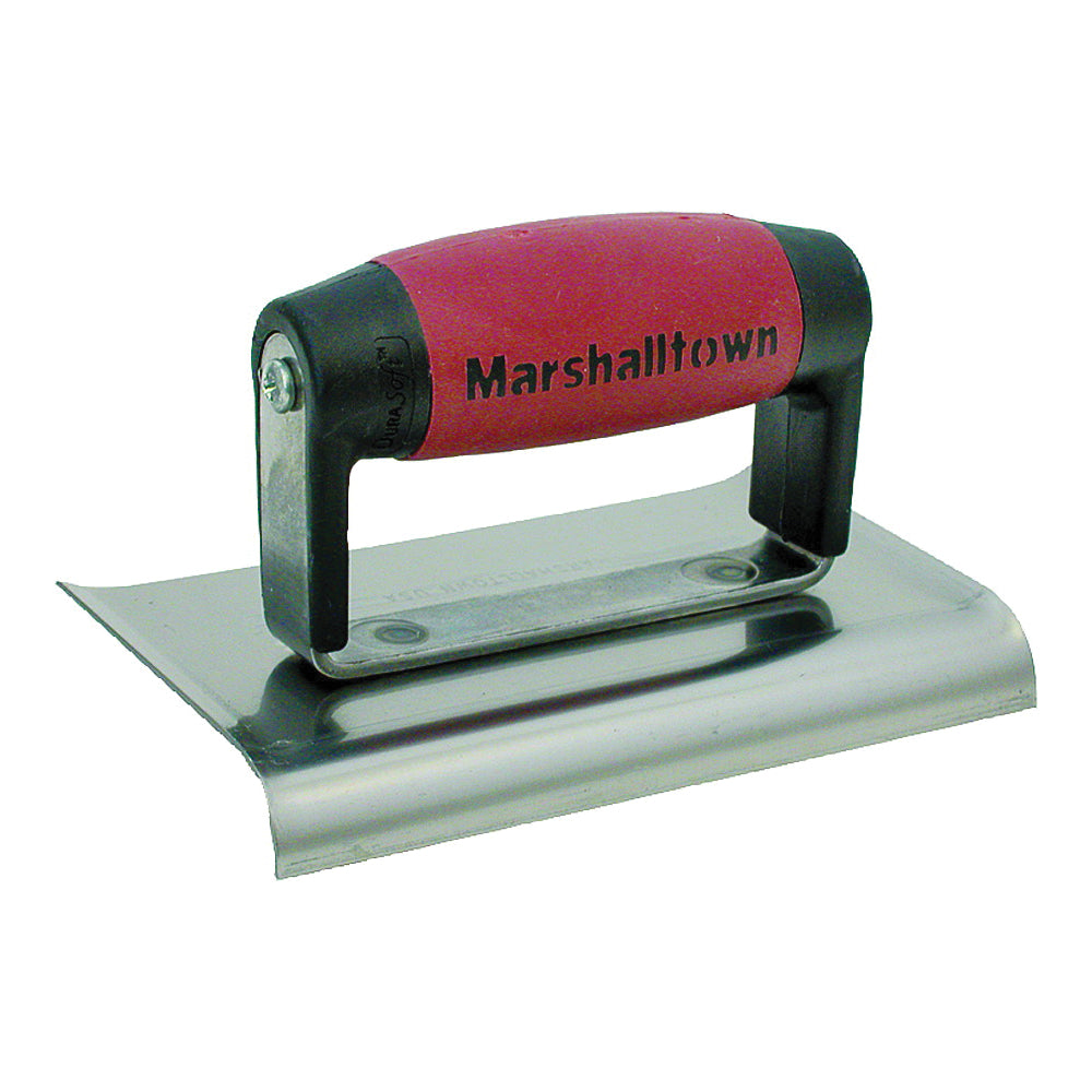 Marshalltown DuraSoft Series 156D Hand Edger, 6 in L Blade, 4 in W Blade, HCS Blade, 1/2 in Lip, 3/8 in Lip Radius