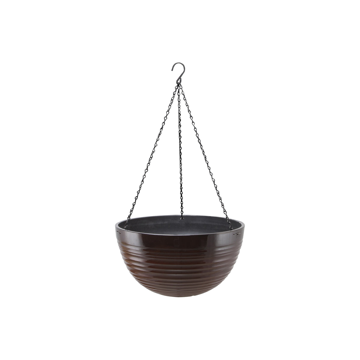 Landscapers Select PT-S075 Planter, 15.75 in Dia, Round, Resin, Red, Red Wave