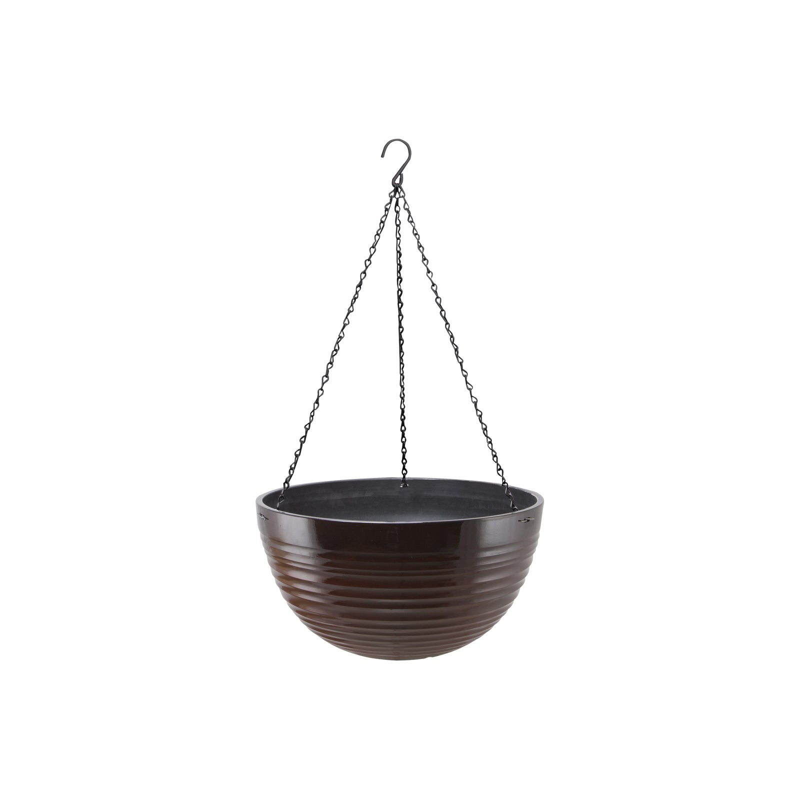 Landscapers Select PT-S075 Planter, 15.75 in Dia, Round, Resin, Red, Red Wave