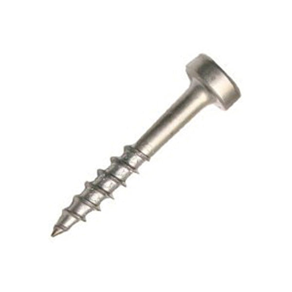 Kreg SPS-F1 100 Pocket-Hole Screw, #6 Thread, 1 in L, Fine Thread, Pan Head, Square Drive, Steel, Zinc, 100 PK