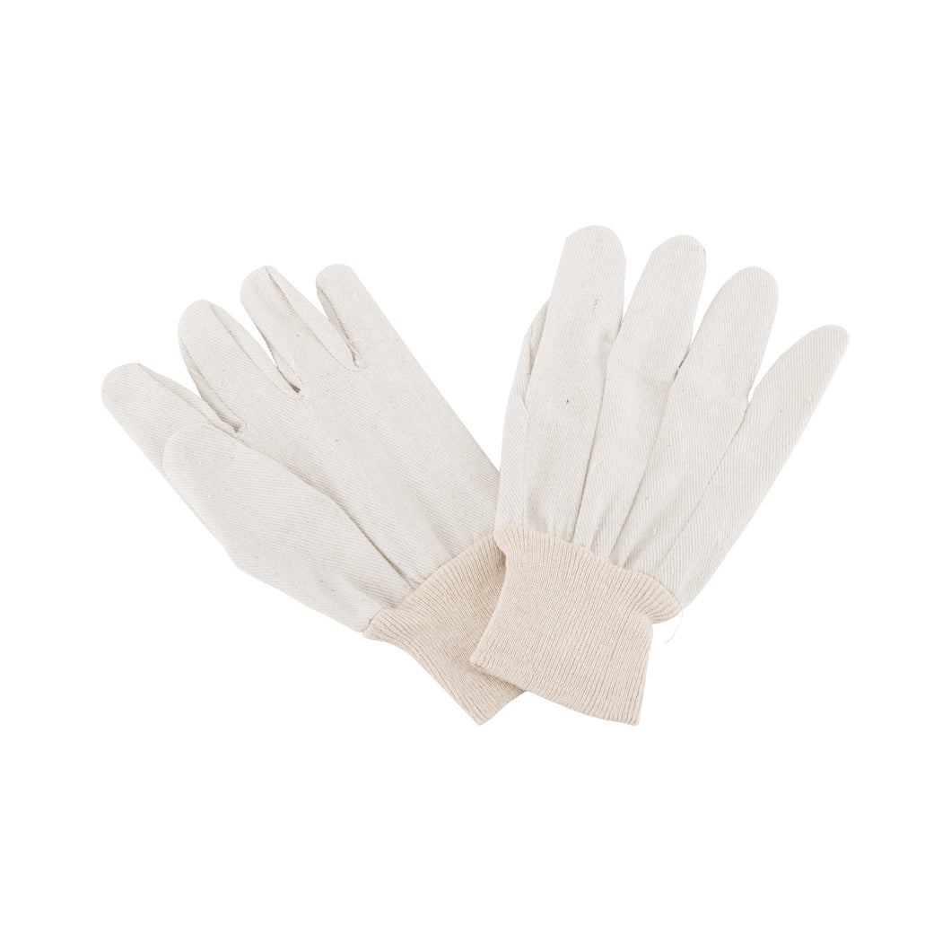Diamondback GV-5221-3L Clute-Cut Work Gloves, One-Size, Straight Thumb, Knit Wrist Cuff, 70% Cotton 30% Polyester, 8 oz