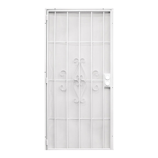 Precision Regal Series 3818WH2868 Door Screen, 80 in L, 32 in W, Steel, White