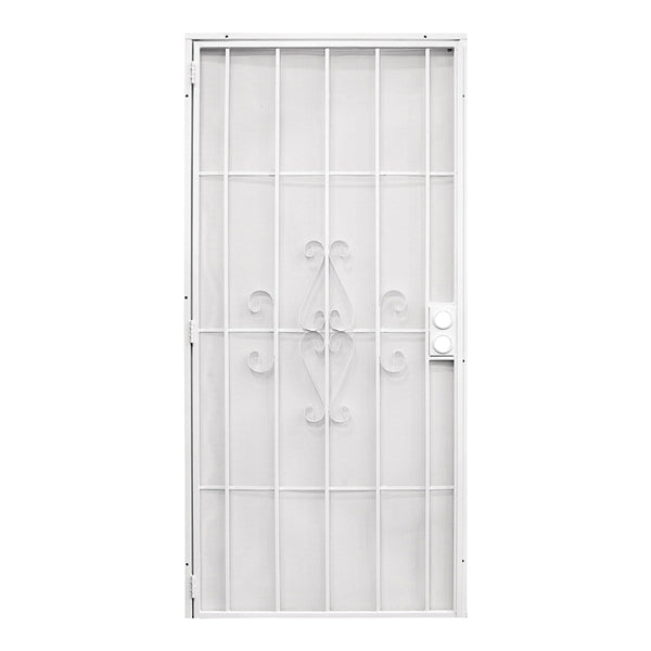 Precision Regal Series 3818WH3068 Door Screen, 80 in L, 36 in W, Steel, White