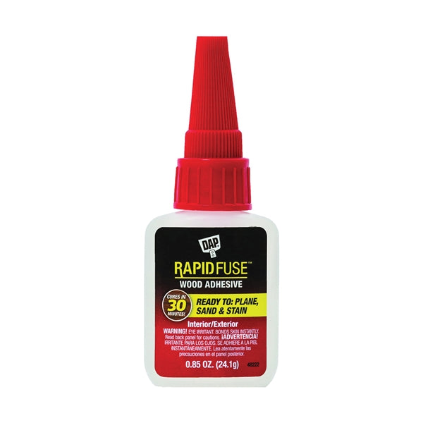 DAP RapidFuse 00156 Wood Adhesive, Clear, 0.85 oz Bottle