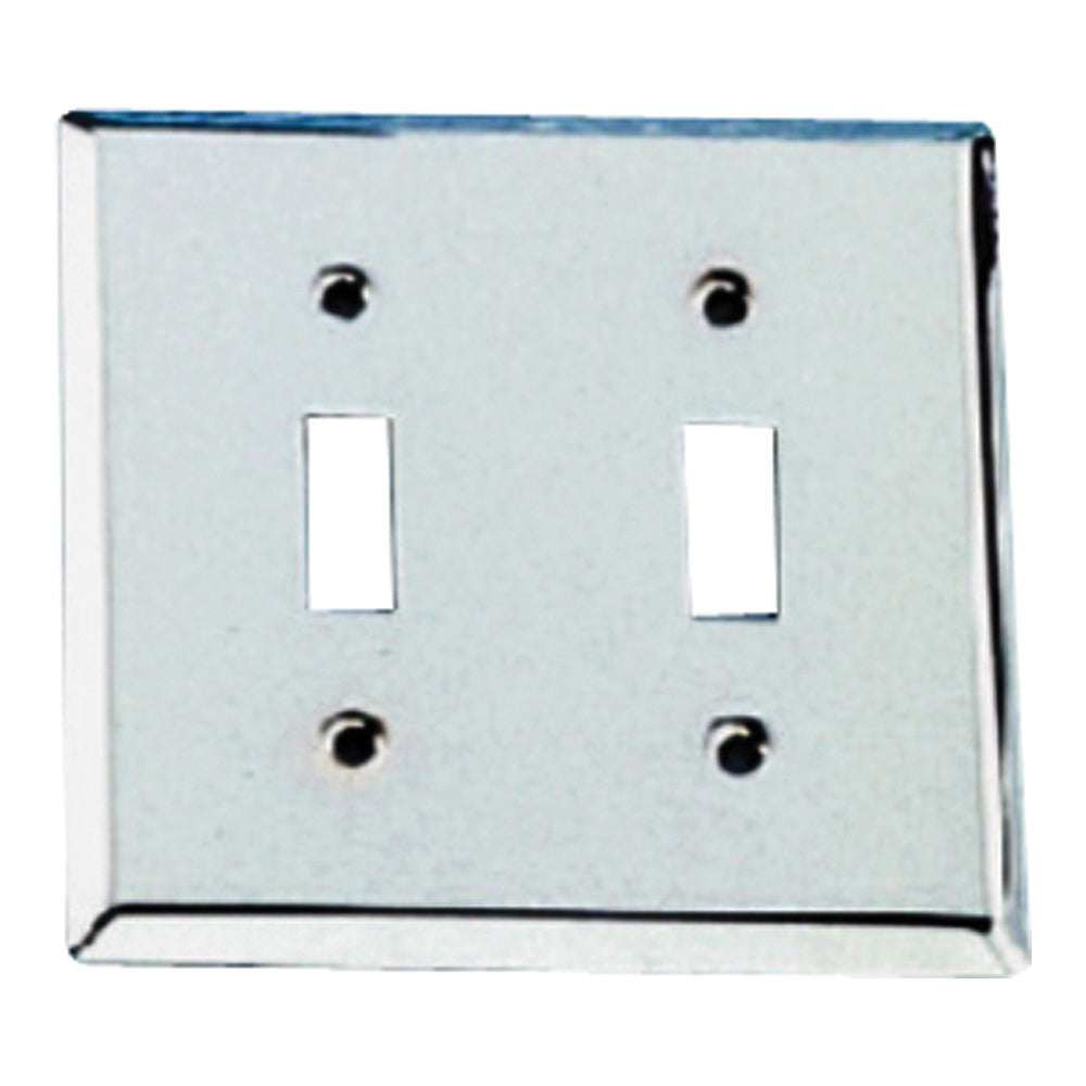 ProSource CSC 903-3L Wallplate, 4-1/2 in L, 4-1/2 in W, 2 -Gang, Steel, Chrome