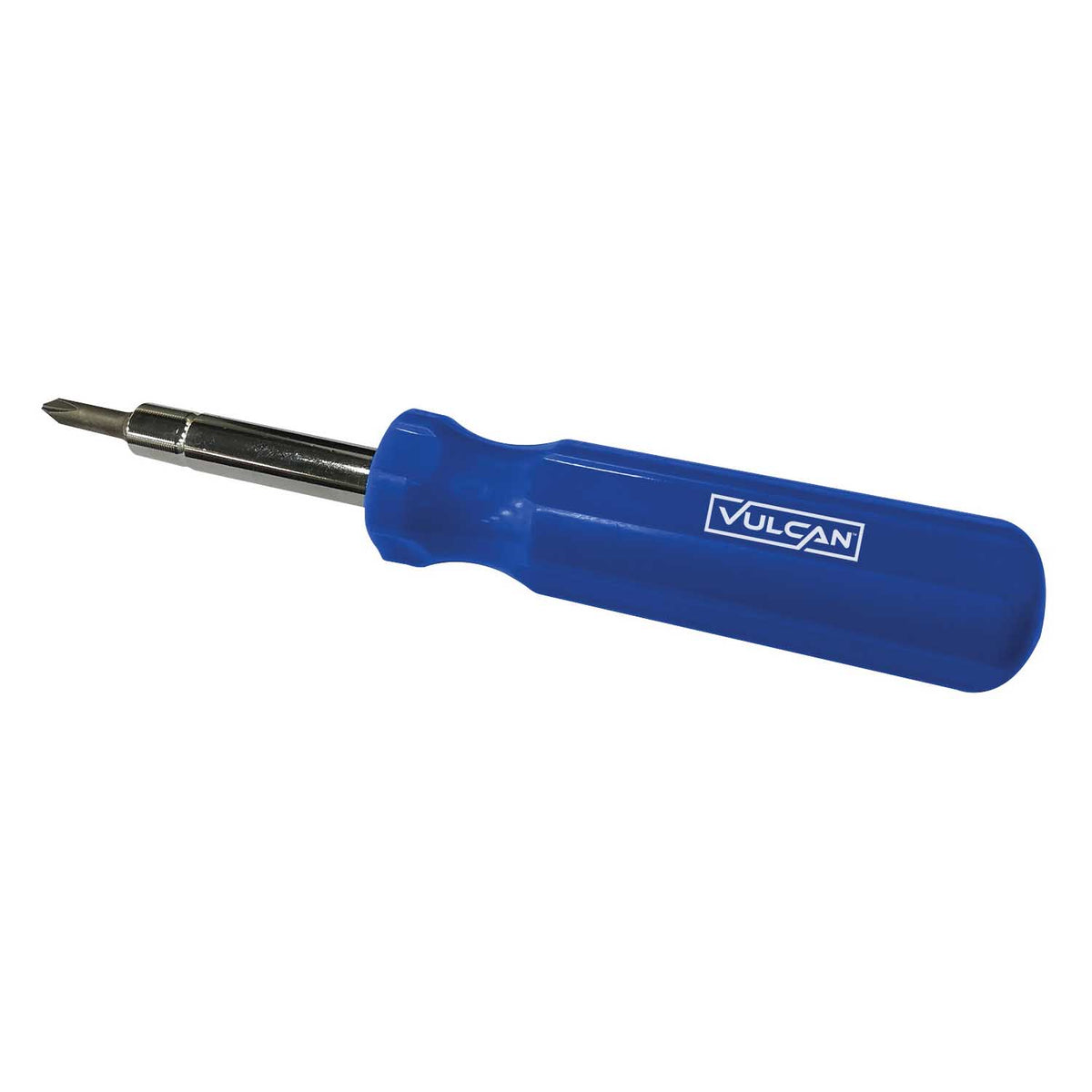 Vulcan Multi-Bit Screwdriver, Slotted, Phillips, Nutdriver Drive, 7-1/4 in OAL, Plastic Handle