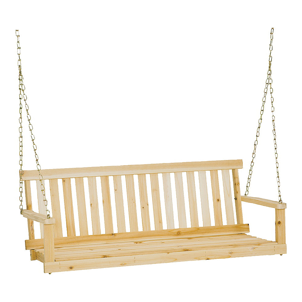 Jack Post H-24 Porch Swing Seat, 48-3/4 in OAW, 17-3/4 in OAD, 21-1/2 in OAH, Fir Wood Frame, Silver Gray Frame