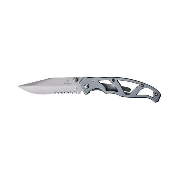 GERBER 22-48443 Folding Pocket Knife, 3.01 in L Blade, HCS Blade, 1-Blade, Silver Handle