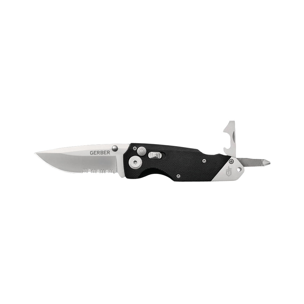 GERBER 22-41021 Folding Knife, 3 in L Blade, 440 Stainless Steel Blade, 1-Blade, Black Handle