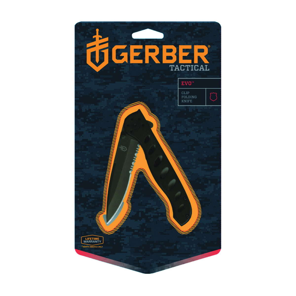 GERBER 22-41432 Folding Knife, 3.43 in L Blade, High Carbon Stainless Steel Blade, 1-Blade, Black Handle