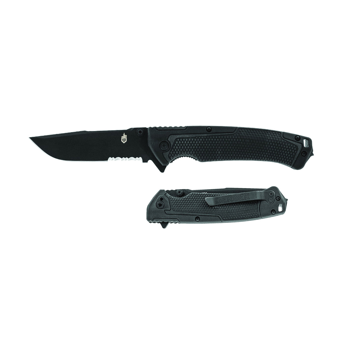 GERBER 31-002718N Folding Knife, 3.7 in L Blade, S30V Steel Blade, Textured Handle