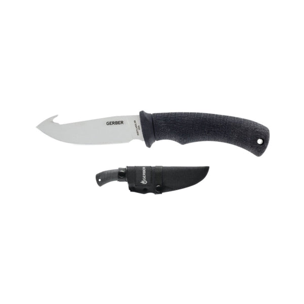 GERBER 46906N Blade Knife, 4.02 in L Blade, 420HC Stainless Steel Blade, Black Handle