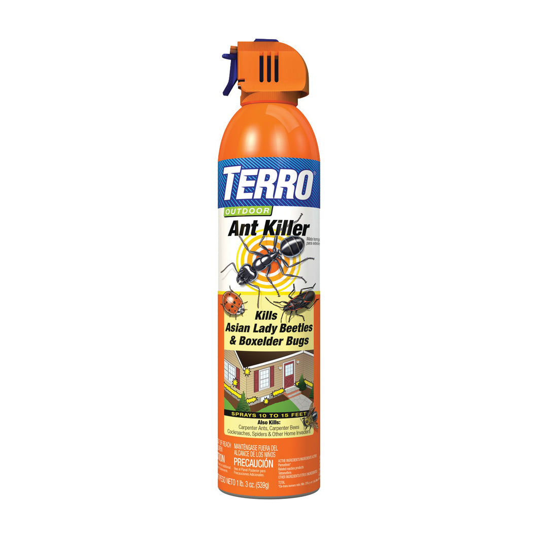 TERRO T1700-6 Outdoor Ant Killer, Liquid, Spray Application, 19 oz Aerosol Can