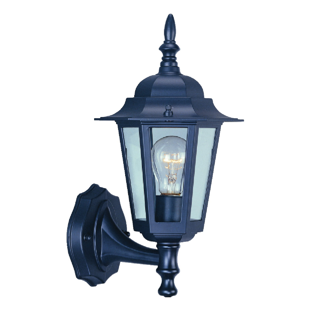 Boston Harbor AL8041-5 Outdoor Wall Lantern, 120 V, 60 W, A19 or CFL Lamp, Aluminum Fixture, Black