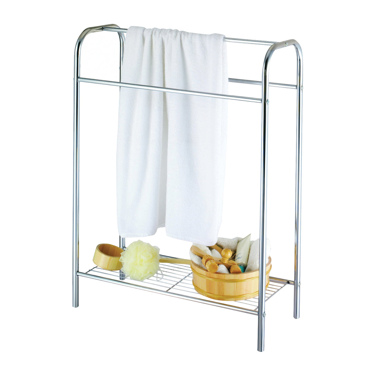 Simple Spaces BC15C-CH-3L Towel Stand, Polished Chrome, Surface Mounting