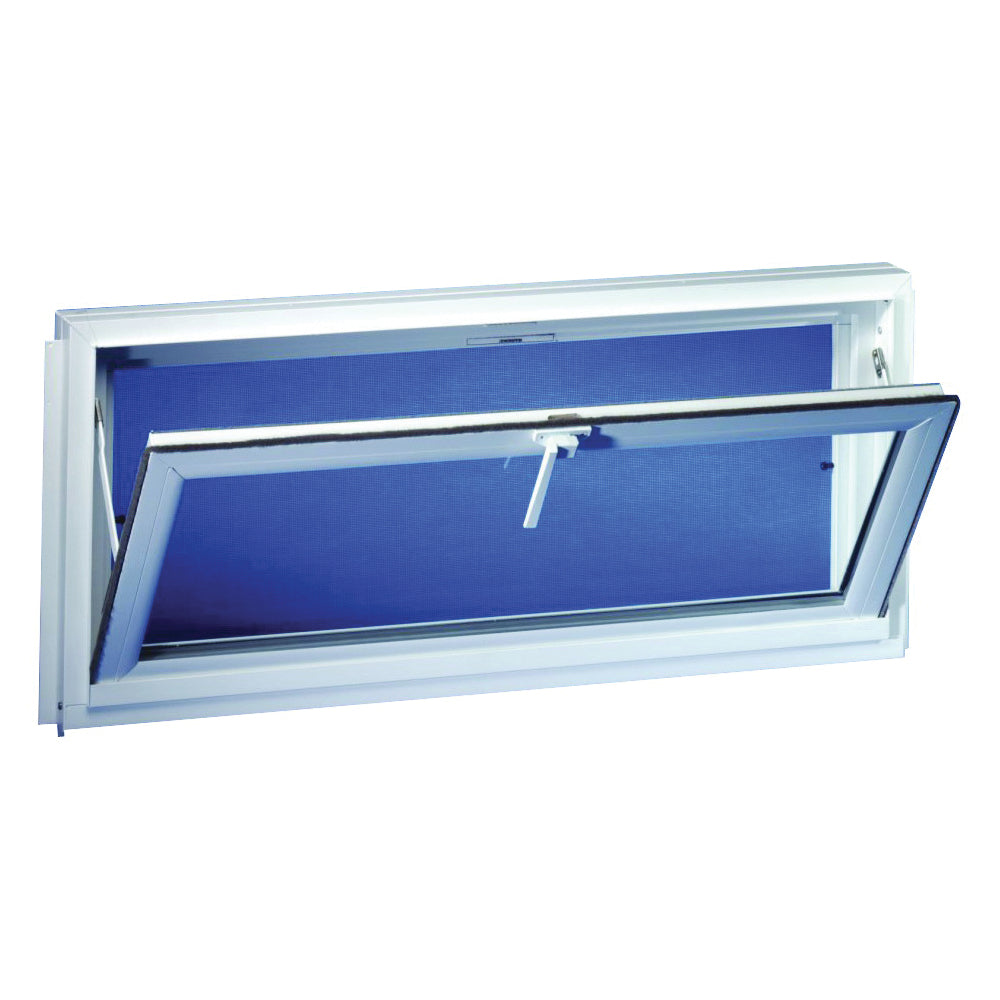 Duo-Corp Competitor 3218COMP Hopper Basement Window, Insulated Glass Glass/Screen, Vinyl Frame