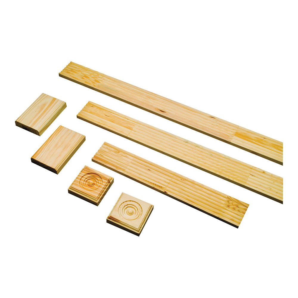 Waddell FCS37 Door Moulding Set, 3-1/4 in W, Casing Profile, Pine Wood