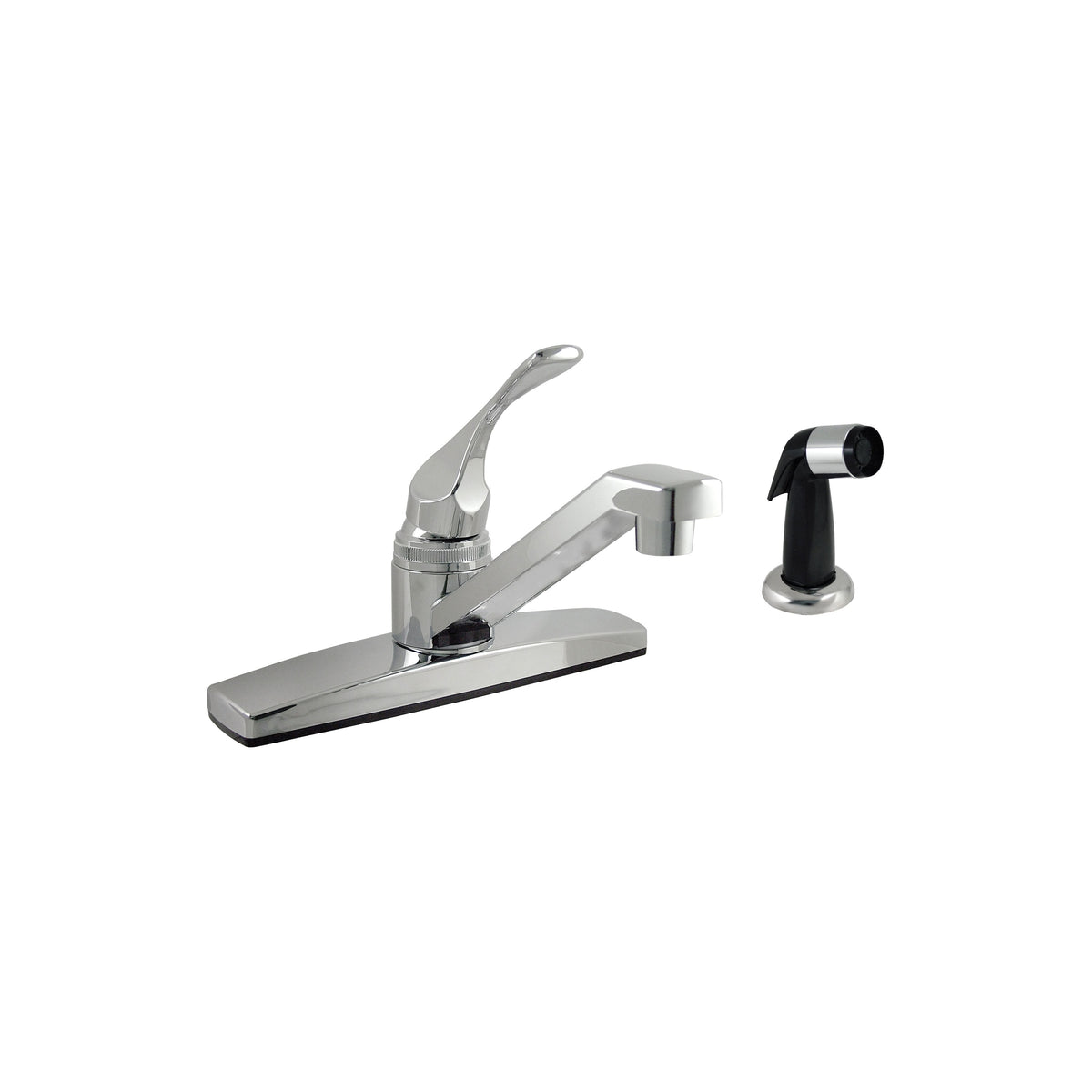 Boston Harbor PF8111A Kitchen Faucet, 1.8 gpm, 1-Faucet Handle, ABS, Chrome Plated, Lever Handle