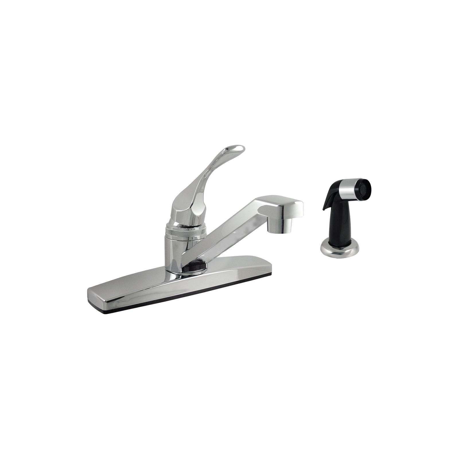 Boston Harbor PF8111A Kitchen Faucet, 1.8 gpm, 1-Faucet Handle, ABS, Chrome Plated, Lever Handle