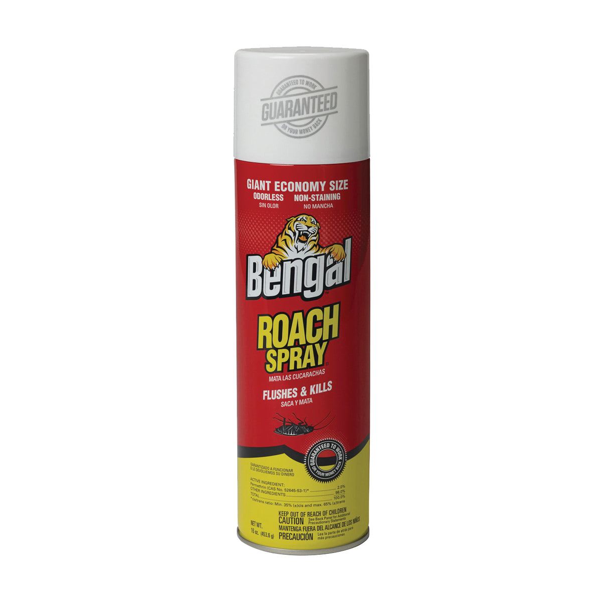 Bengal 96837 Roach Spray, Liquid, Spray Application, 16 oz Aerosol Can