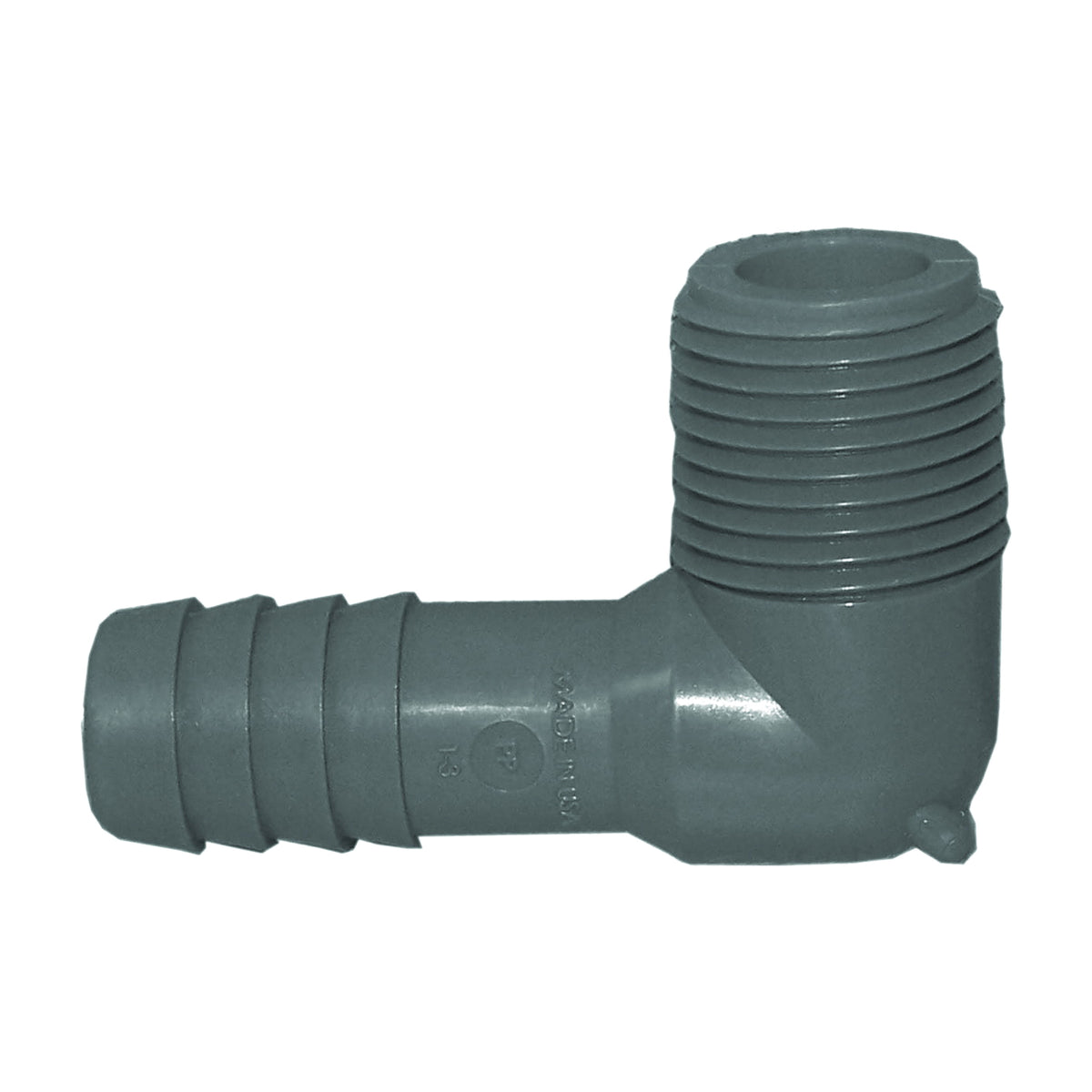 GENOVA 352805 Elbow, 1/2 in, Insert x MIP, Polypropylene/PVC
