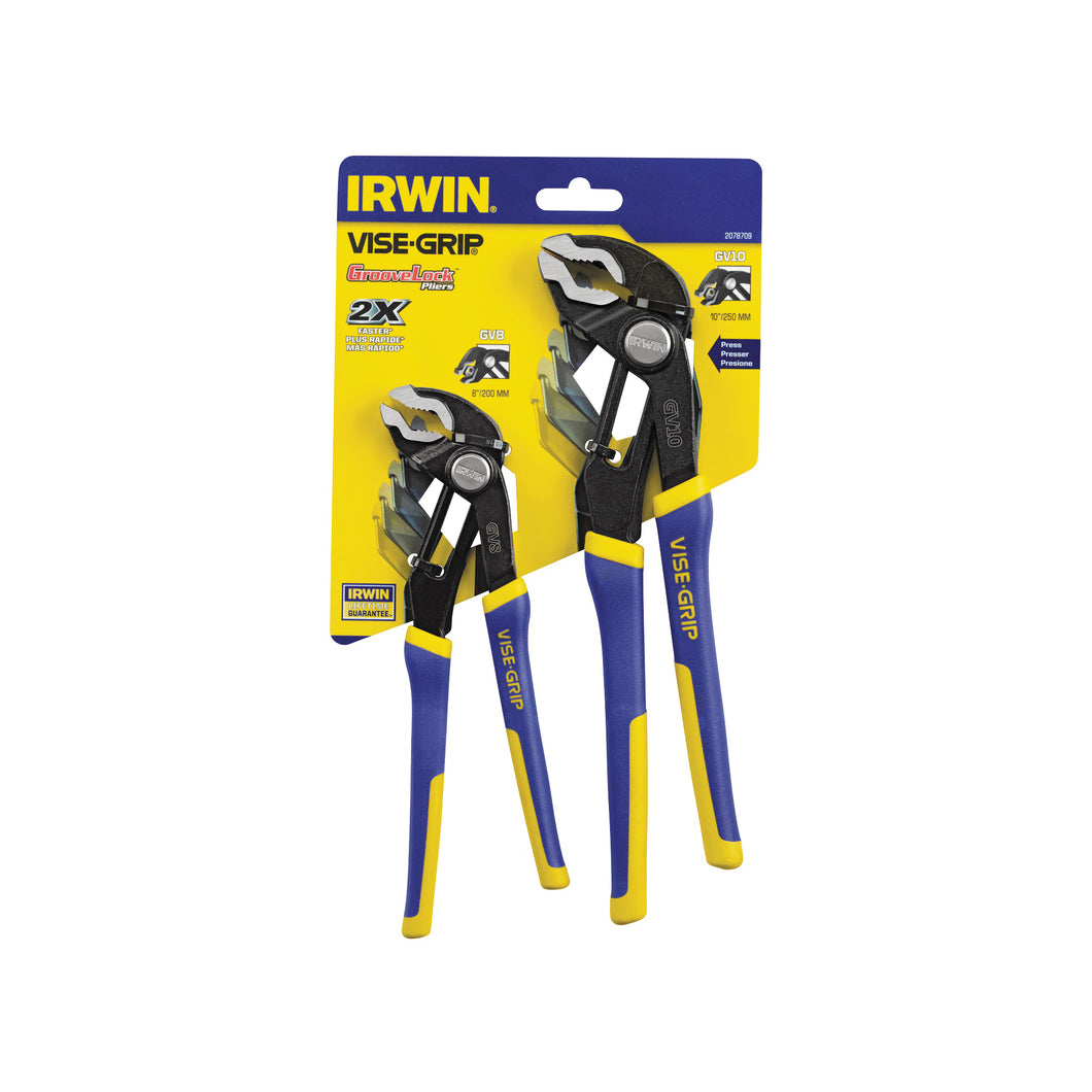 IRWIN 2078709 Plier Set, Steel, Blue/Yellow
