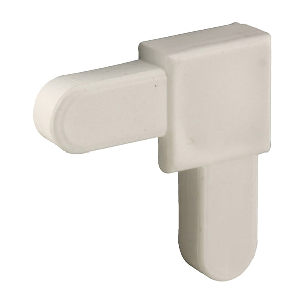 Make-2-Fit PL-14336 Screen Frame Corner, 5/8 in W, 1/4 in H, Plastic, White