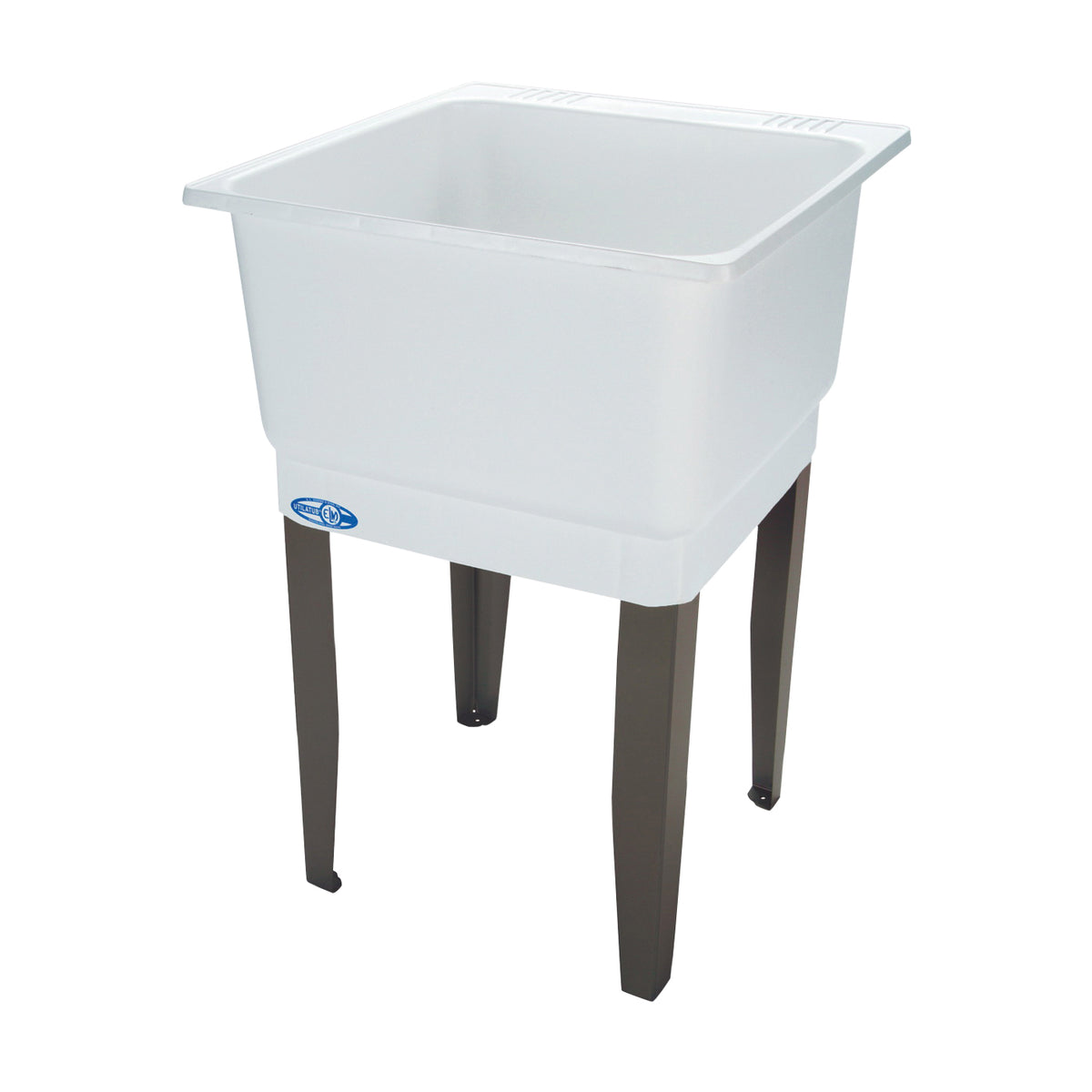 ELM UTILATUB 14K Laundry Tub, 20 gal Capacity, 23 in OAW, 25 in OAD, 33 in OAH, Co-Polypure, White, 1-Bowl