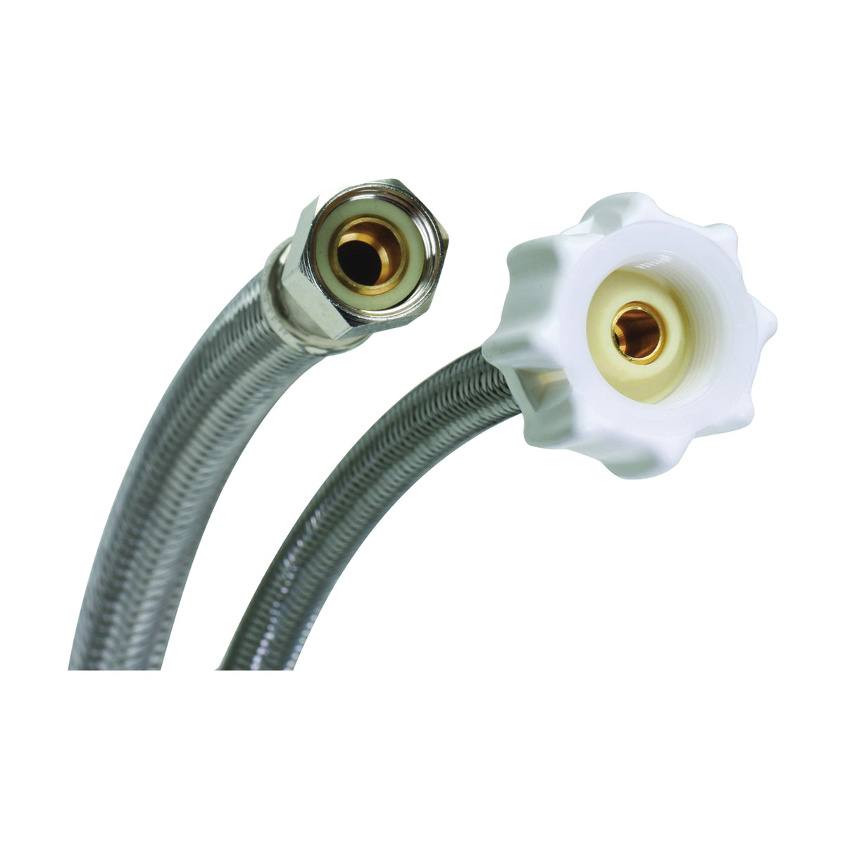 FLUIDMASTER Click Seal Series B1T09CS Toilet Connector, 3/8 in Inlet, Compression Inlet, 7/8 in Outlet, Ballcock Outlet