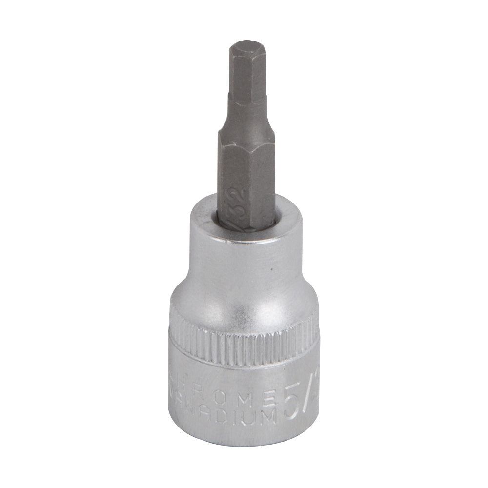 Vulcan Fractional Hex Bit Socket, Chrome, 5/32 in, 3/8 in Drive, 1-7/8 in OAL