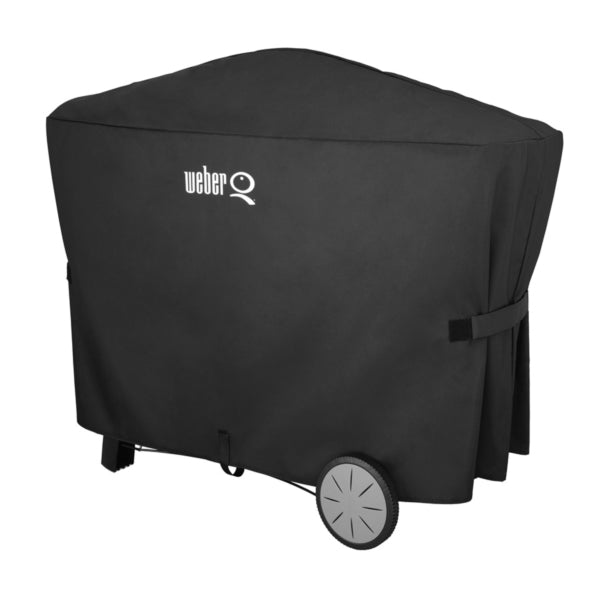 Weber 7112 Premium Grill Cover, 22 in W, 56.6 in D, 39.3 in H, Polyester, Black