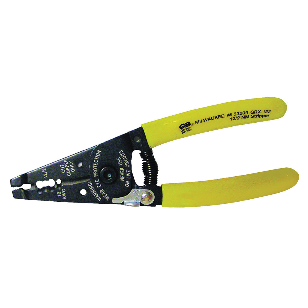 GB GRX-122 Cable Stripper, 12 AWG Wire, 12/2 AWG Non-Metallic Stripping, 6 in OAL