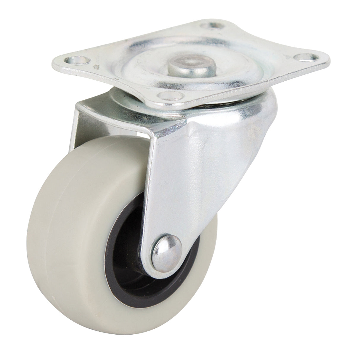 ProSource JC-N03-G Swivel Caster, 2 in Dia Wheel, 23 mm W Wheel, Thermoplastic Rubber Wheel, Gray, 105 lb